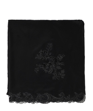 Embroidered silk scarf