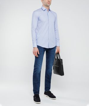 Long-sleeve straight-fit shirt