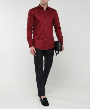 Long sleeve shirt with classic collar