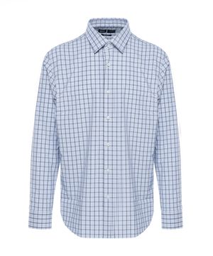 Long-sleeve checkered shirt