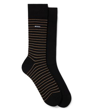 Set of two logo embroidered socks