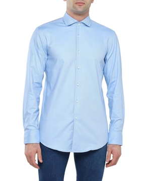 Straight-fit shirt with long sleeves