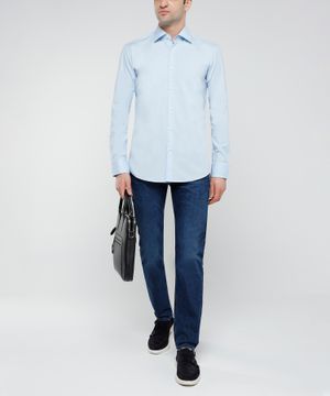 Long-sleeve straight-fit shirt