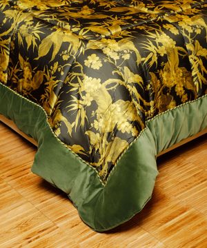 Printed quilted bedcover