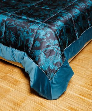 Printed quilted bedcover
