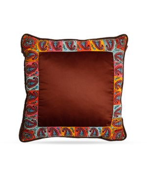 Embroidered decorative cushion