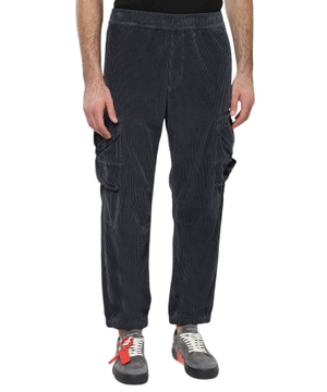 Elastic waist side pockets details pants