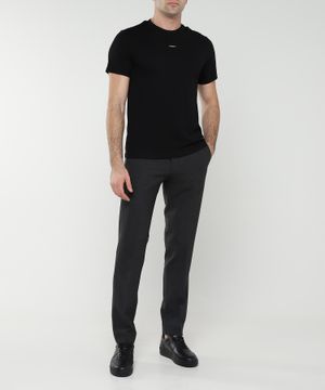 Straight fit trousers with elastic waist