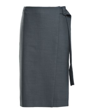 Midi skirt with belted waist