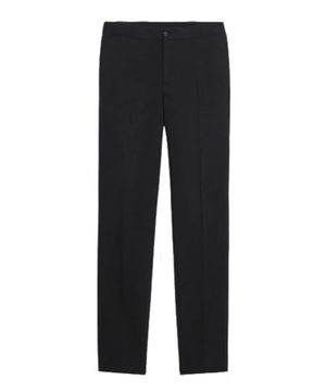 Straight fit trousers with elastic waist