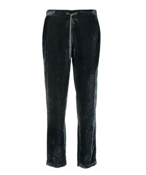 Velvet trousers with elastic waist