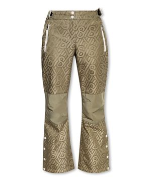 Straight-fit trousers with logo print