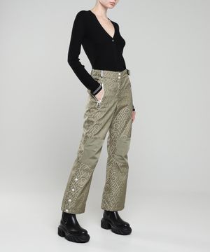 Straight-fit trousers with logo print