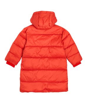 Quilted design hooded jacket with long sleeves