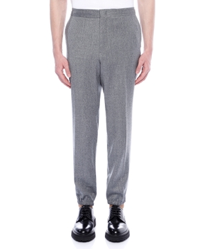 Straight-fit wool trousers