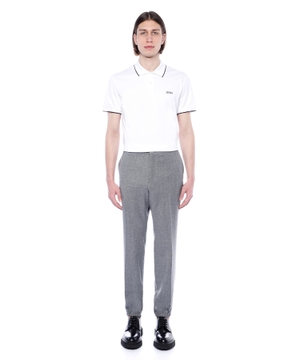 Straight-fit wool trousers