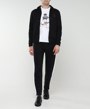 Logo embroidered long-sleeve cardigan