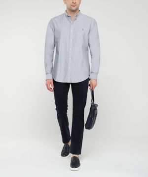 Long sleeve straight fit shirt