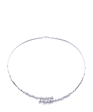 Mimosa Flexi necklace in white gold and diamonds