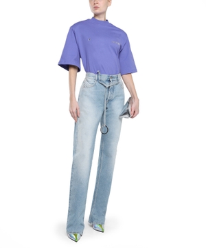 High-waist straight-fit jeans