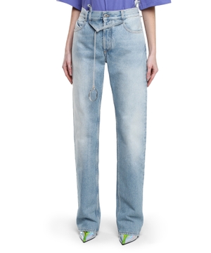 High-waist straight-fit jeans