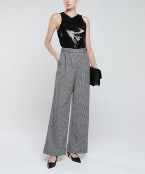 Wide-leg tailored trousers