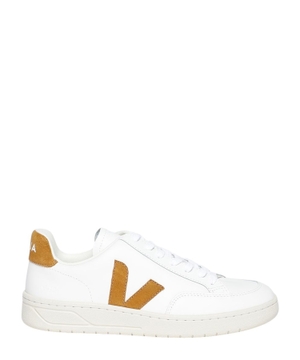 Logo detail leather sneakers