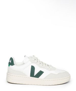 V-90 Logo detail leather sneakers