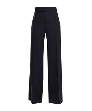 High-waist wool trousers