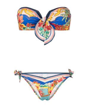 Alight illustration-print bikini