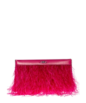 Tabitha feather embellished clutch