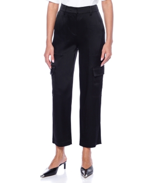 Straight-fit satin pants