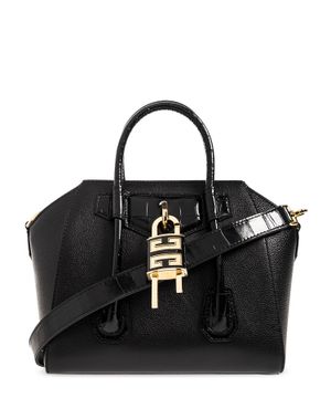 Antigona Lock Mini logo detail leather handbag