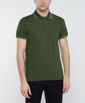 Logo embroidered short sleeve polo