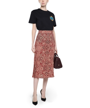 Printed midi skirt