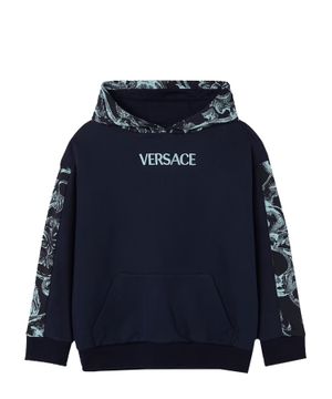 Logo printed long sleeve hoodie