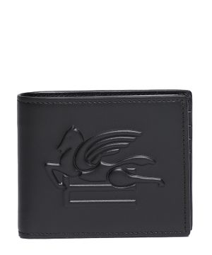 Кожаный кошелек с деталью логотипа