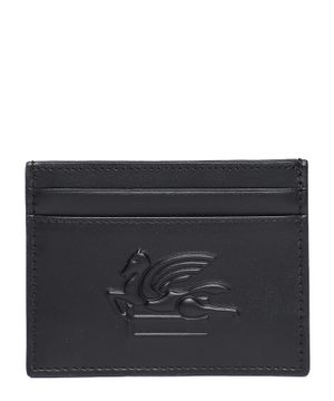 Logo detail leather cardholder