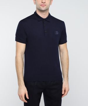 Logo embroidered short sleeve polo