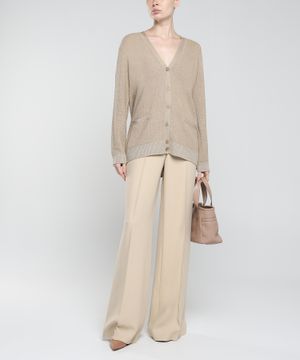 Long-sleeve cardigan with button fastening