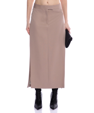 High-waist skirt with slit details