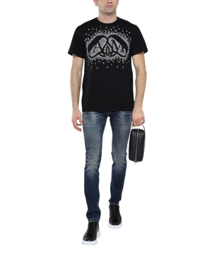 Logo embroidered straight-fit jeans