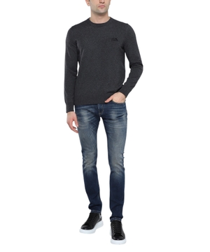 Logo embroidered long-sleeve jumper