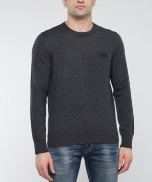 Logo embroidered long-sleeve jumper