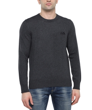 Logo embroidered long-sleeve jumper