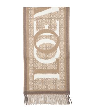 Wool Love scarf with logo print