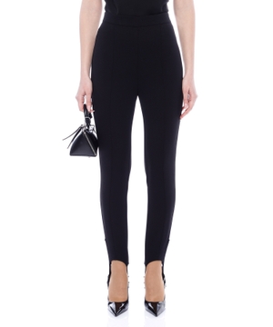 High-waist slim-fit trousers