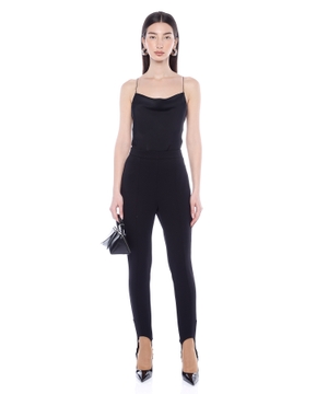 High-waist slim-fit trousers