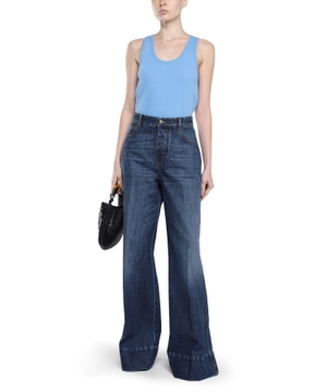 High-waist wide leg jeans