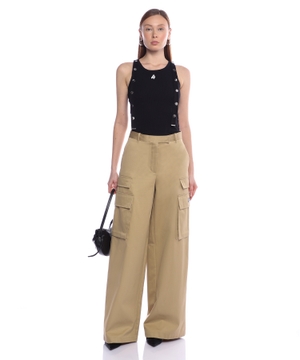 Gabardine cargo pants